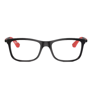 Armação de Óculos Infantil Ray-Ban RB1549 Preto e Vermelho